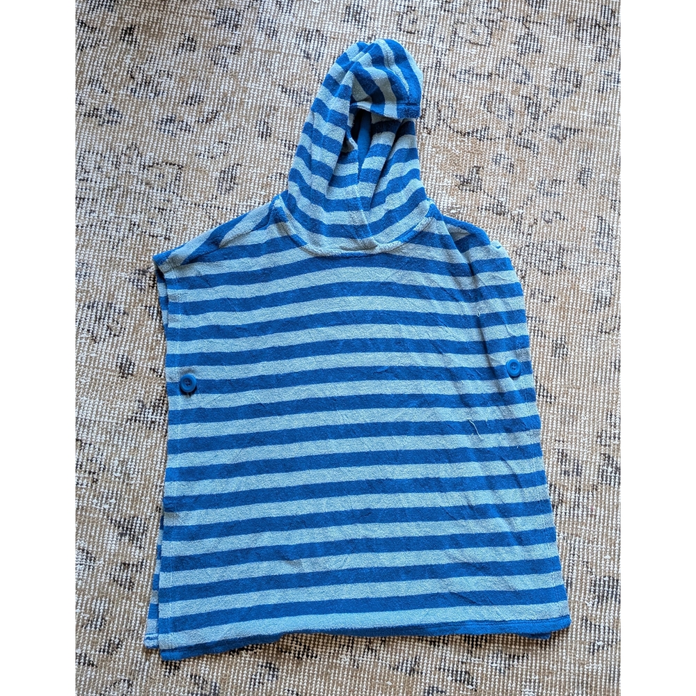 Hanna Andersson Blue Striped Toddler Beach/Swim Cover Up